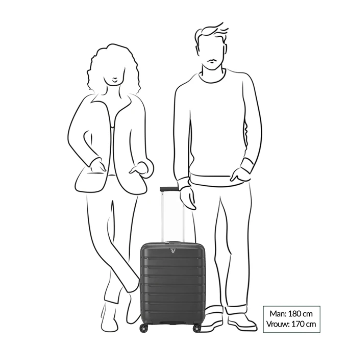 Roncato Butterfly Expandable Trolley 55 Antracite 2 Roncato Butterfly Expandable Trolley 55 Antracite - Afbeelding 2