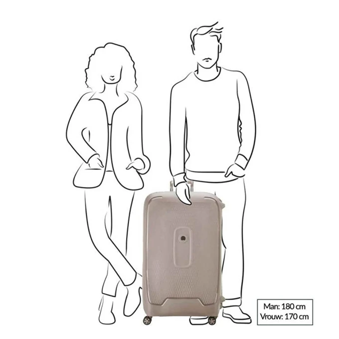 Delsey Moncey 4 Wheel Trolley 82 Pink 2 Delsey Moncey 4 Wheel Trolley 82 Pink - Afbeelding 2