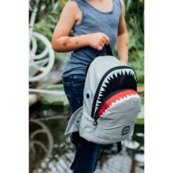 Pick & Pack Shark Shape Backpack S Grey -Mode Tassen Winkel image 10227