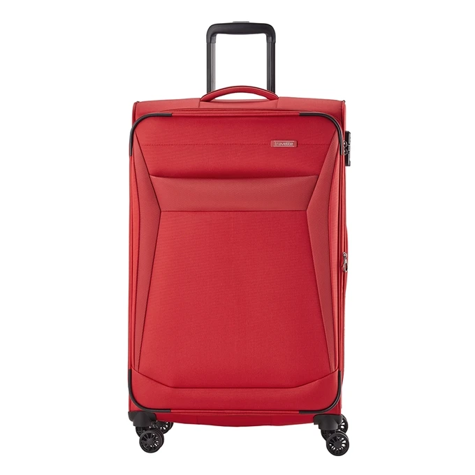 Travelite Chios 4 Wiel Trolley L Red 1 Travelite Chios 4 Wiel Trolley L Red