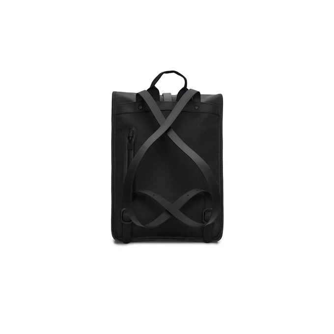 Rains Rolltop Rucksack Mini W3 Black 4 Rains Rolltop Rucksack Mini W3 Black - Afbeelding 4