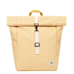 Lefrik Roll Mini Backpack Printed Vichy Mustard