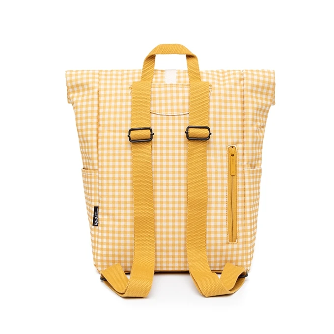 Lefrik Roll Mini Backpack Printed Vichy Mustard 3 Lefrik Roll Mini Backpack Printed Vichy Mustard - Afbeelding 3