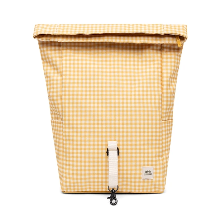 Lefrik Roll Mini Backpack Printed Vichy Mustard 4 Lefrik Roll Mini Backpack Printed Vichy Mustard - Afbeelding 4