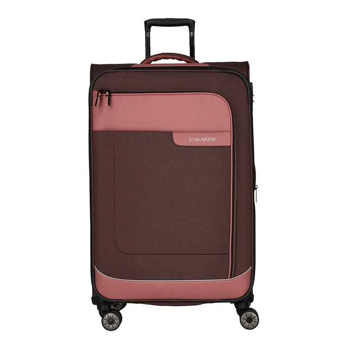 Travelite Viia 4 Wheel Trolley L Expandable Rose 1 Travelite Viia 4 Wheel Trolley L Expandable Rose