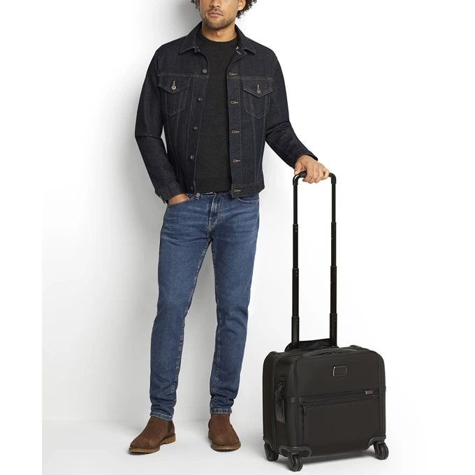 Tumi Alpha Compact 4 Wheel Brief Black II 2 Tumi Alpha Compact 4 Wheel Brief Black II - Afbeelding 2