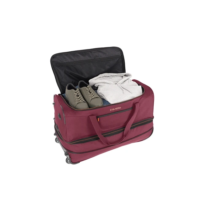 Travelite Basics Wheeled Duffle 70 Expandable Dark Red 5 Travelite Basics Wheeled Duffle 70 Expandable Dark Red - Afbeelding 5