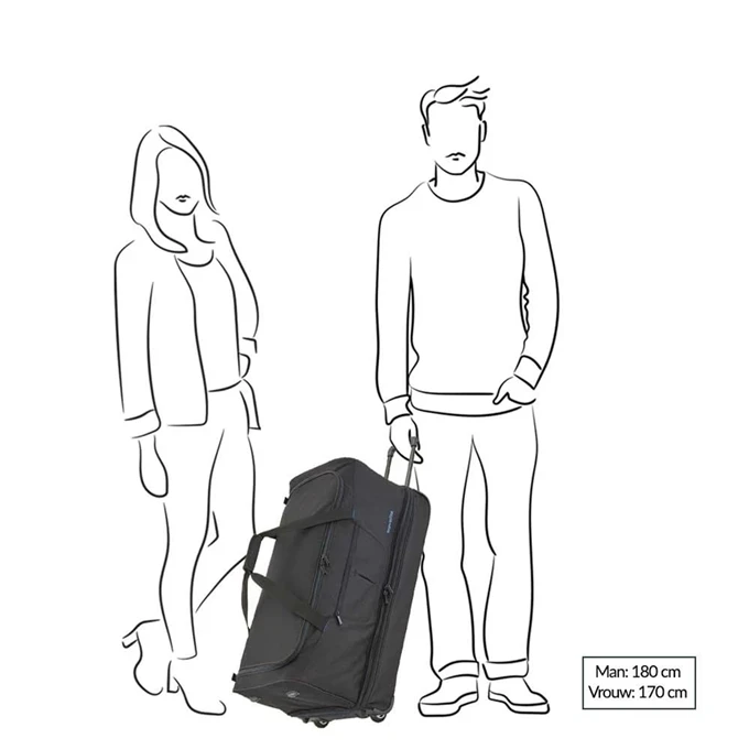 Travelite Basics Wheeled Duffle 70 Expandable Grey 2 Travelite Basics Wheeled Duffle 70 Expandable Grey - Afbeelding 2