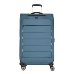 Travelite Skaii 4 Wheel Trolley L Expandable Blue