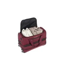 Travelite Basics Wheeled Duffle 55 Expandable Dark Red 10 Travelite Basics Wheeled Duffle 55 Expandable Dark Red -Mode Tassen Winkel image 2088