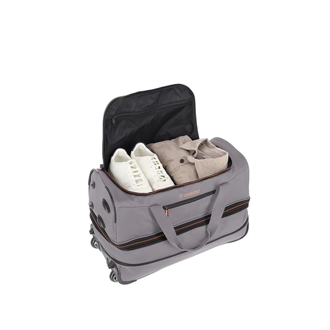 Travelite Basics Wheeled Duffle 55 Expandable Grey 6 Travelite Basics Wheeled Duffle 55 Expandable Grey - Afbeelding 6
