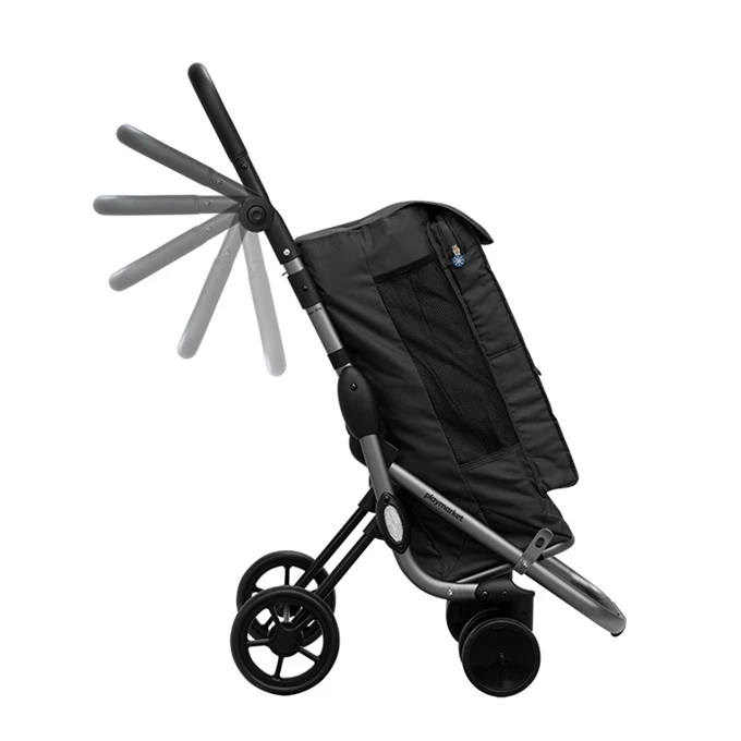 Playmarket Go Up Premium Boodschappentrolley Zwart 3 Playmarket Go Up Premium Boodschappentrolley Zwart - Afbeelding 3