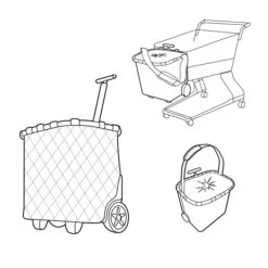 Reisenthel Shopping Carrycruiser Rhombus Midnight Gold -Mode Tassen Winkel image 2892