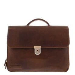 Plevier Vintage Oxford Laptoptas 3 Vaks 15.6" Donkerbruin