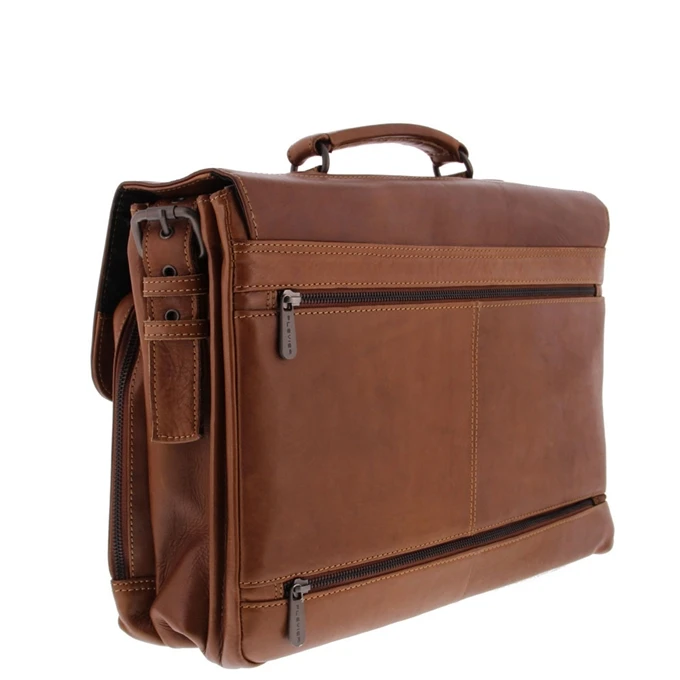 Plevier Navigator Morse Aktetas 2 Vaks 15.6" Donkerbruin 3 Plevier Navigator Morse Aktetas 2 Vaks 15.6" Donkerbruin - Afbeelding 3