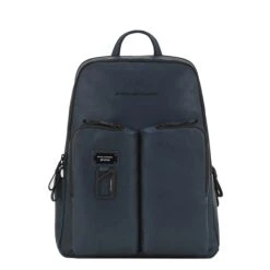Piquadro Harper Computer Backpack With IPad Pro Pocket Blue