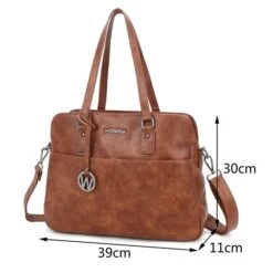 Wimona Carlotta School/Werktas 13,3'' Cognac -Mode Tassen Winkel image 5040