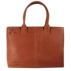 Plevier Structure Antilla Leren Damestas 3-vaks 15,6'' Cognac