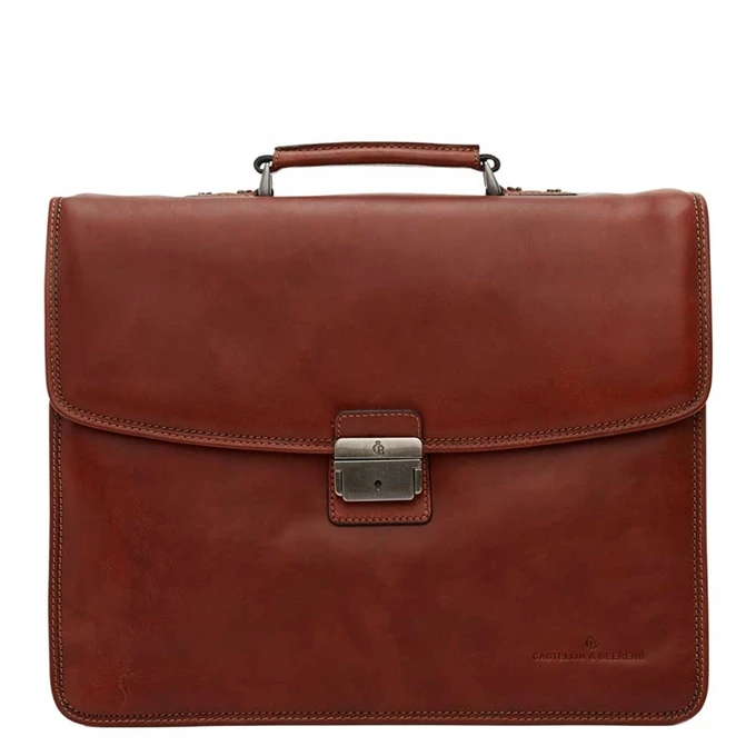 Castelijn & Beerens Verona Laptoptas 15.6" 3-vaks Licht Bruin 1 Castelijn & Beerens Verona Laptoptas 15.6" 3-vaks Licht Bruin