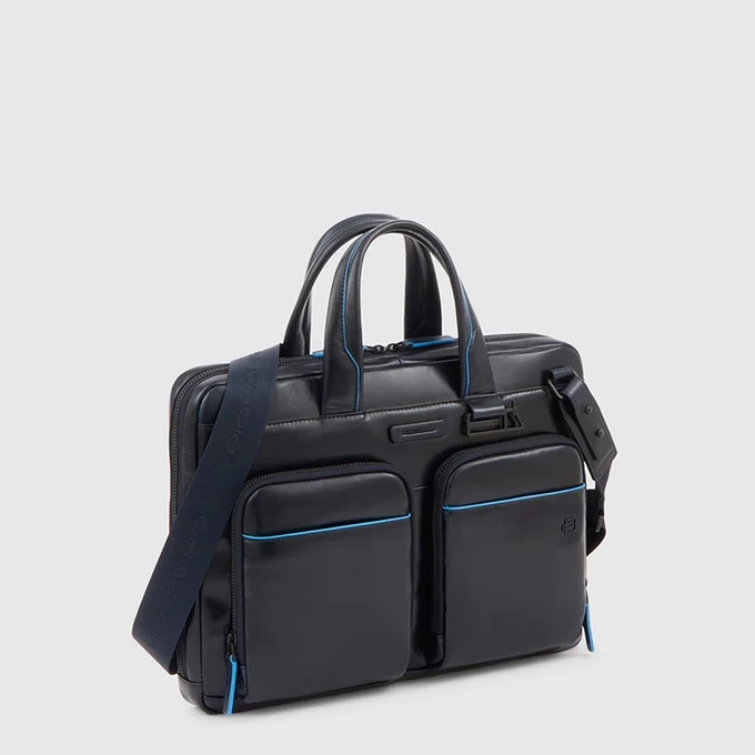 Piquadro Blue Square Computer Portfolio Briefcase 14'' Black 3 Piquadro Blue Square Computer Portfolio Briefcase 14'' Black - Afbeelding 3