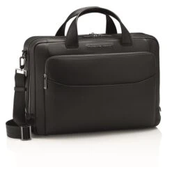 Porsche Design Roadster Leather Briefcase M Black 13 Porsche Design Roadster Leather Briefcase M Black -Mode Tassen Winkel image 6118