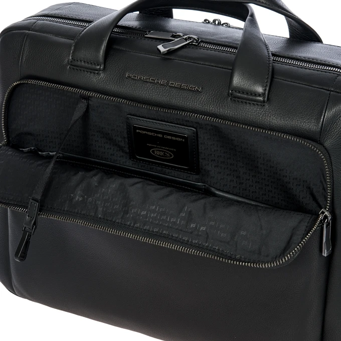 Porsche Design Roadster Leather Briefcase M Black 8 Porsche Design Roadster Leather Briefcase M Black - Afbeelding 8