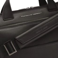 Porsche Design Roadster Leather Briefcase M Black 19 Porsche Design Roadster Leather Briefcase M Black -Mode Tassen Winkel image 6124