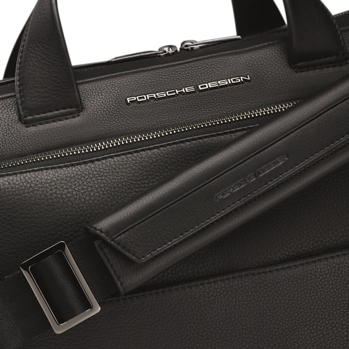 Porsche Design Roadster Leather Briefcase M Black 9 Porsche Design Roadster Leather Briefcase M Black - Afbeelding 9