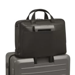 Porsche Design Roadster Leather Briefcase M Black 21 Porsche Design Roadster Leather Briefcase M Black -Mode Tassen Winkel image 6126