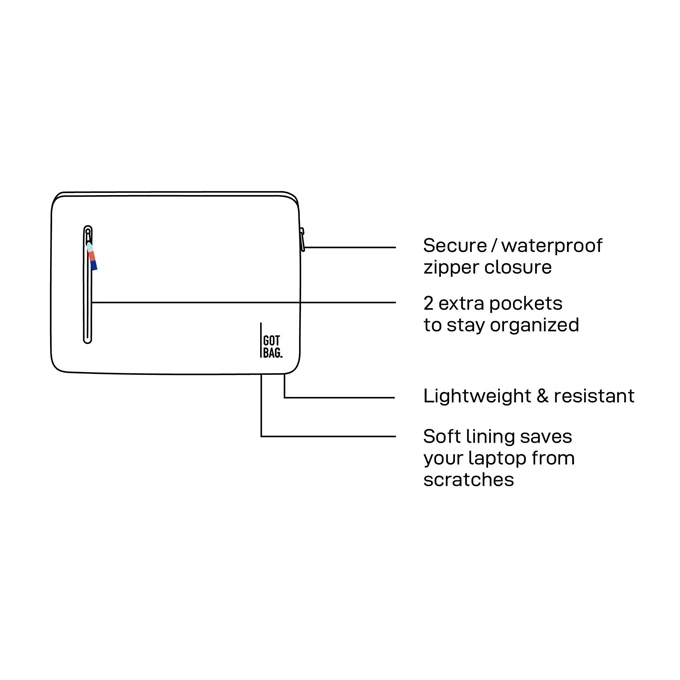GOT BAG Laptop Sleeve 13'' Black 10 GOT BAG Laptop Sleeve 13'' Black - Afbeelding 10