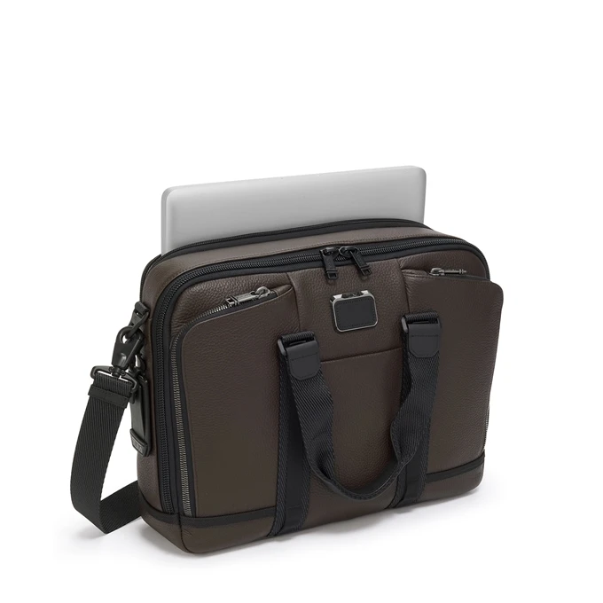 Tumi Alpha Bravo Albany Advanced Brief Dark Brown 3 Tumi Alpha Bravo Albany Advanced Brief Dark Brown - Afbeelding 3