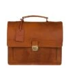 Burkely Scott Vintage Briefcase 2 Compartment Cognac
