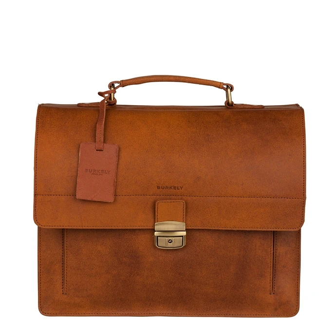 Burkely Scott Vintage Briefcase 2 Compartment Cognac 1 Burkely Scott Vintage Briefcase 2 Compartment Cognac