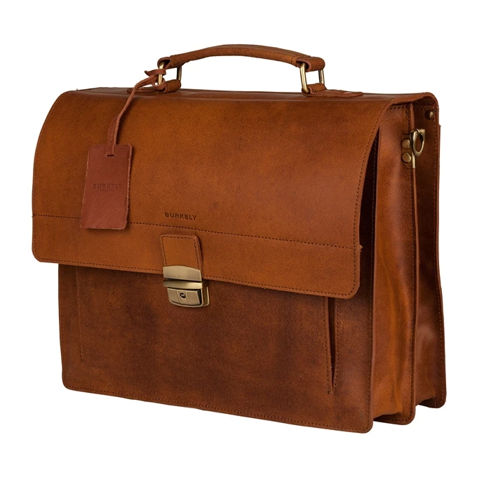 Burkely Scott Vintage Briefcase 2 Compartment Cognac 4 Burkely Scott Vintage Briefcase 2 Compartment Cognac - Afbeelding 4