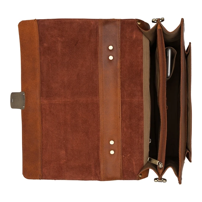 Burkely Scott Vintage Briefcase 2 Compartment Cognac 6 Burkely Scott Vintage Briefcase 2 Compartment Cognac - Afbeelding 6