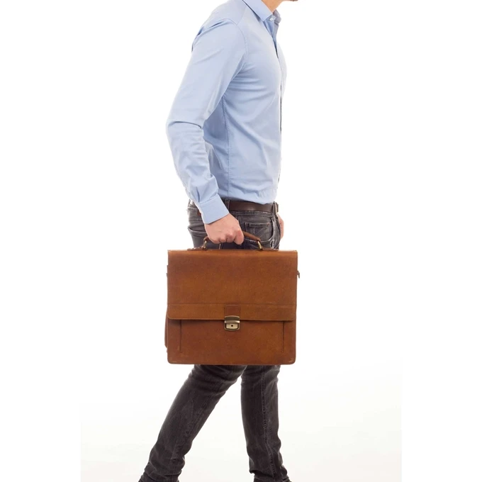 Burkely Scott Vintage Briefcase 2 Compartment Cognac 9 Burkely Scott Vintage Briefcase 2 Compartment Cognac - Afbeelding 9