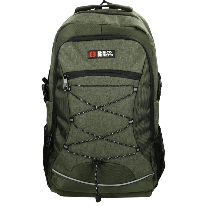 Enrico Benetti Yellow Stone 17'' Laptop Rugzak Olijf 1 Enrico Benetti Yellow Stone 17'' Laptop Rugzak Olijf