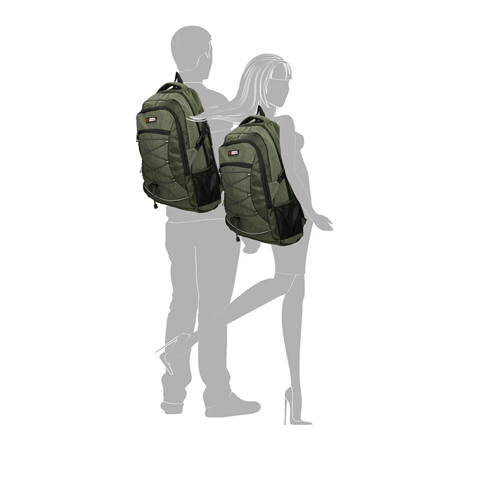 Enrico Benetti Yellow Stone 17'' Laptop Rugzak Olijf 2 Enrico Benetti Yellow Stone 17'' Laptop Rugzak Olijf - Afbeelding 2