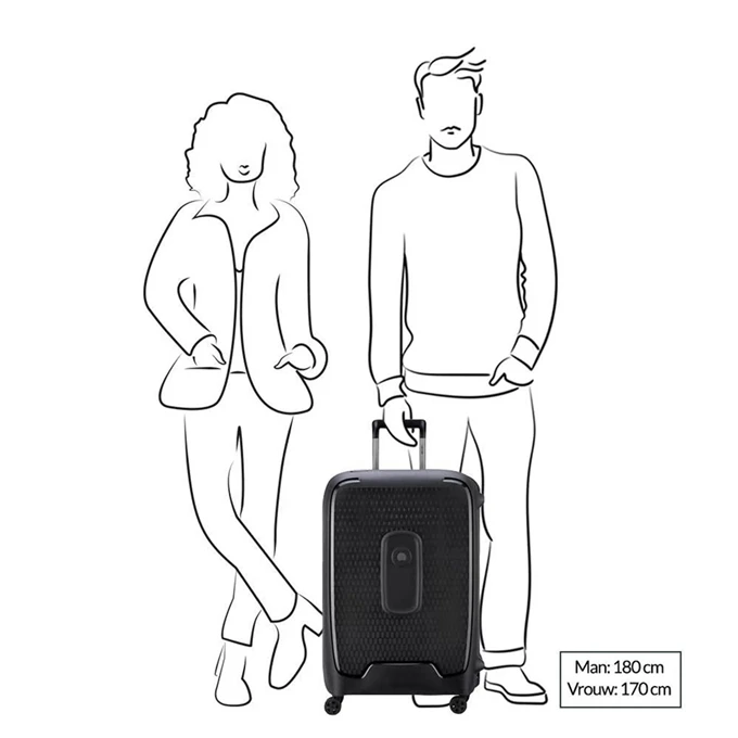 Delsey Moncey 4 Wheel Trolley 69 Pink 2 Delsey Moncey 4 Wheel Trolley 69 Pink - Afbeelding 2