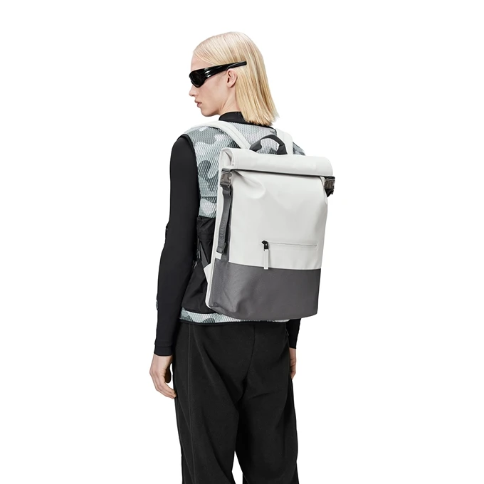 Rains Trail Rolltop Backpack W3 Ash 2 Rains Trail Rolltop Backpack W3 Ash - Afbeelding 2