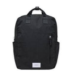 Sandqvist Knut Backpack Black With Black Webbing