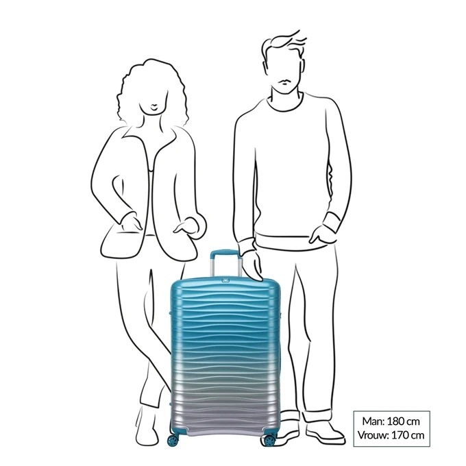 Roncato Wave Spot Expandable Trolley 75 Turchese 2 Roncato Wave Spot Expandable Trolley 75 Turchese - Afbeelding 2