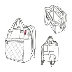 Reisenthel Travelling Allrounder R Rhombus Midnight Gold -Mode Tassen Winkel image 8703